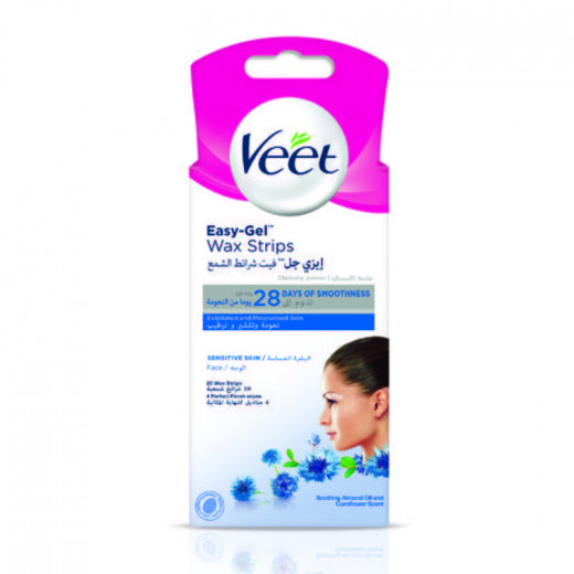 Veet Hair Remover Facial Hair Remover Face Wax Strips 20 Strips