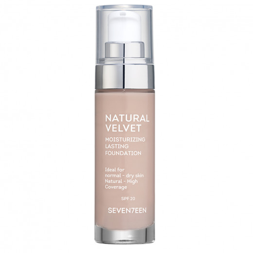 Seventeen Natural Velvet Matte Foundation, Light Beige Color, Number 03