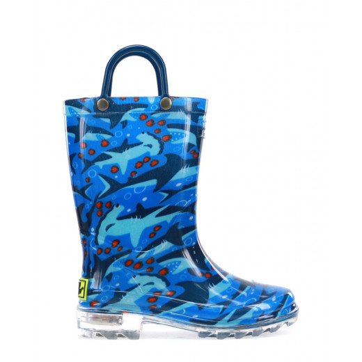 حذاء المطر للأطفال، باللون الأزرق، مقاس 27 من ويسترن شيف