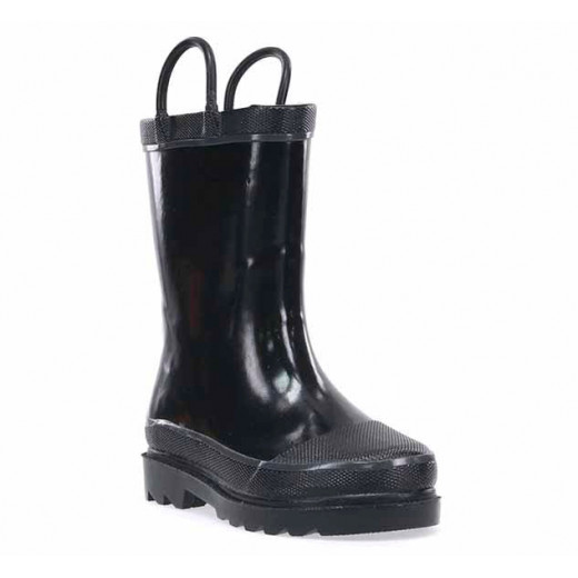 حذاء المطر للأطفال، باللون الأسود، مقاس 31 من ويسترن شيف