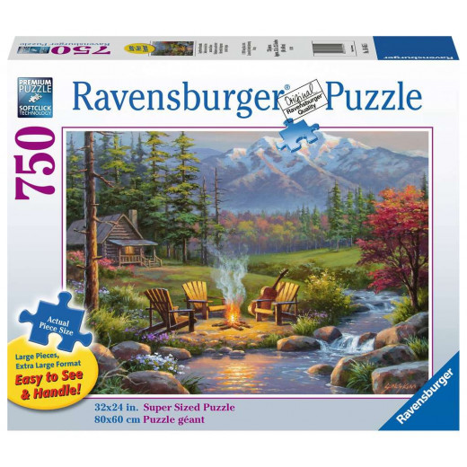 لعبة الأحجية بتصميم  إطلالة على ضفاف النهر, 750 قطعة من رافنسبرغر