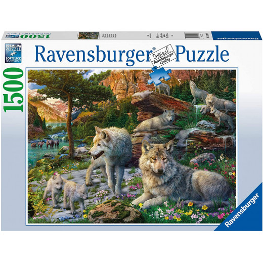 Ravensburger Puzzle Wolf in Spring,1500 Pieces