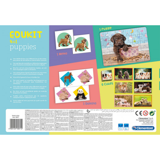 Clementoni  Edu Kit  4 in 1 , Puppies