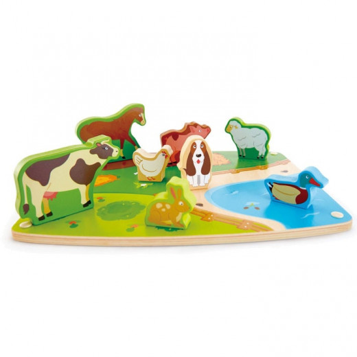 Hape Farm Animal Puzzle & Play