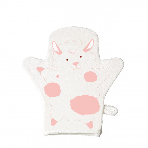 Farlin Wash Mitten, Pink and White Color