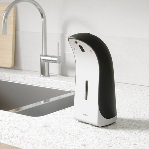 Umbra droplet liquid soap dispenser, 350 ml, black color