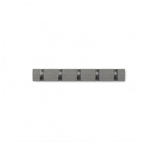 Umbra flip hooks wall rail, grey color