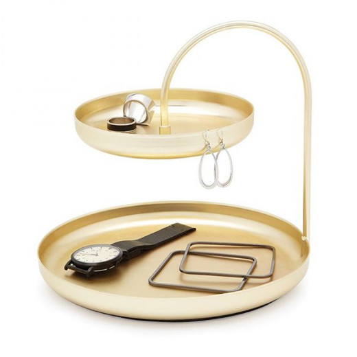 Umbra poise design accessory organizer, brass color