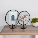 Umbra round photo frame, black 4*6 cm