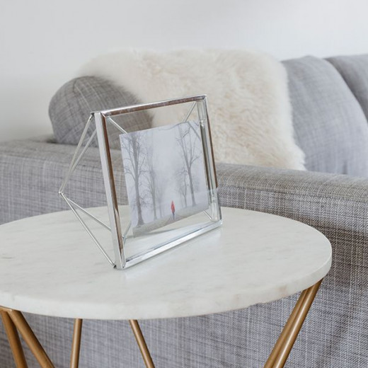 Umbra square photo frame, silver 4*6 cm