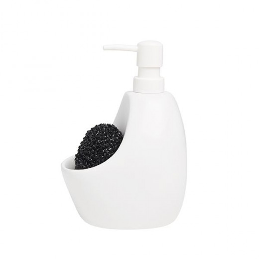 Umbra soap dispenser with sponge, white color