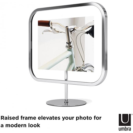 Umbra square photo display, grey color, 5x7