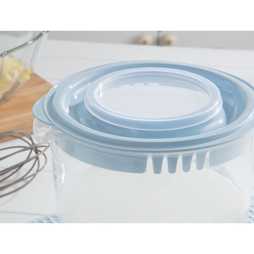 Madame Coco Madie Mixer Bowl with Lid, Light Blue Color, 2200 Ml