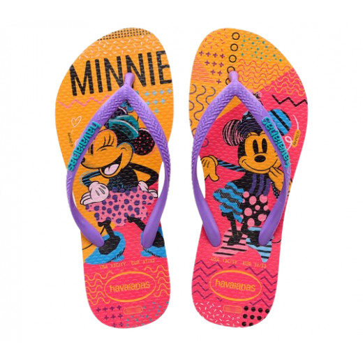 Havaianas Kids Disney Cool Flip Flop, Gold Yellow Color