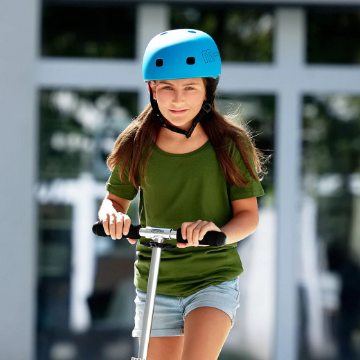 Micro PC Children's Helmet, Ocean Blue Color, Size Medium