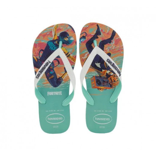 Havaianas Top Fortnite Flip Flop, Green Dew Color, Size 43/44