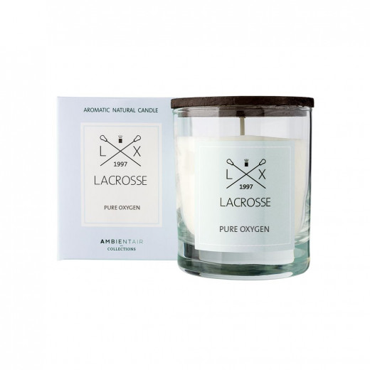 Ambientair lacrosse scented candle, pure oxygen scent, 200 gram