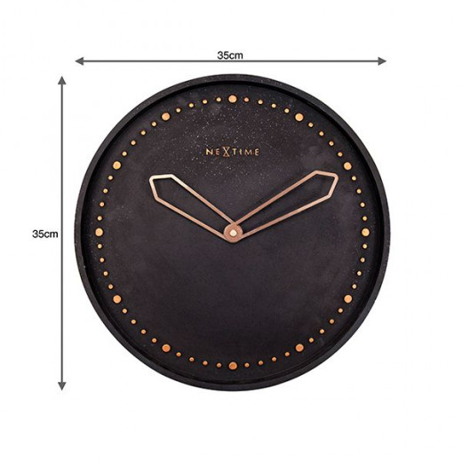 Nextime cross wall clock, black color