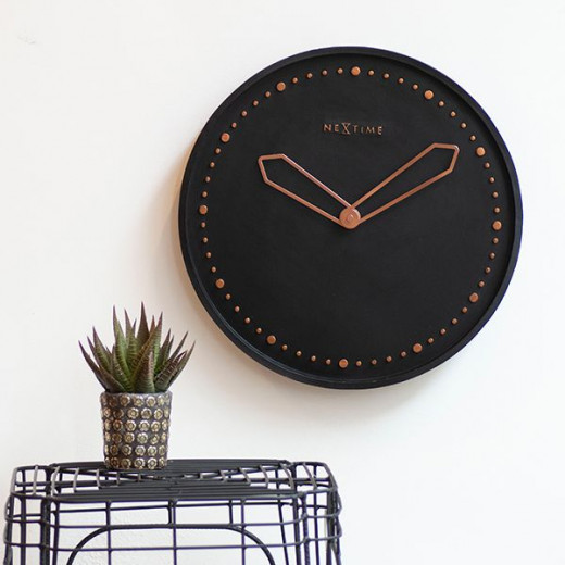 Nextime cross wall clock, black color