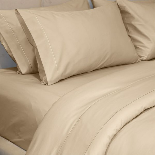 Fieldcrest plain duvet cover, cotton, ivory color, super king size