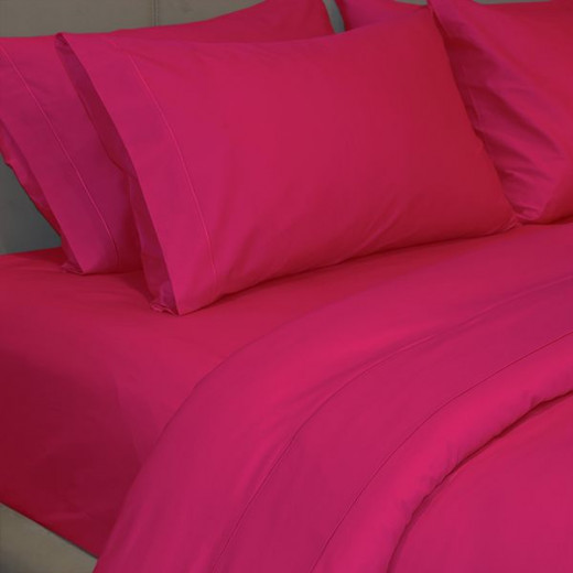 Fieldcrest plain duvet cover, cotton, fuchsia color, king size