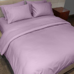 Fieldcrest plain duvet cover, cotton, plum color, king size