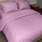 Fieldcrest plain duvet cover, cotton, lilac color, twin size