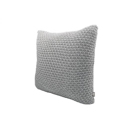 Nova Home Pearly Hand Knitted Cushion Cover, Light Grey Color