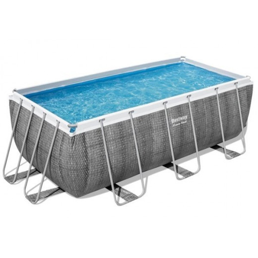 Bestway | Pool Set | Rectangular Design | 4.88 X 2.44 X 1.22 cm