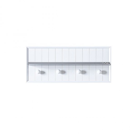 Pierre cardin neo baby room dresser with shelf, white color