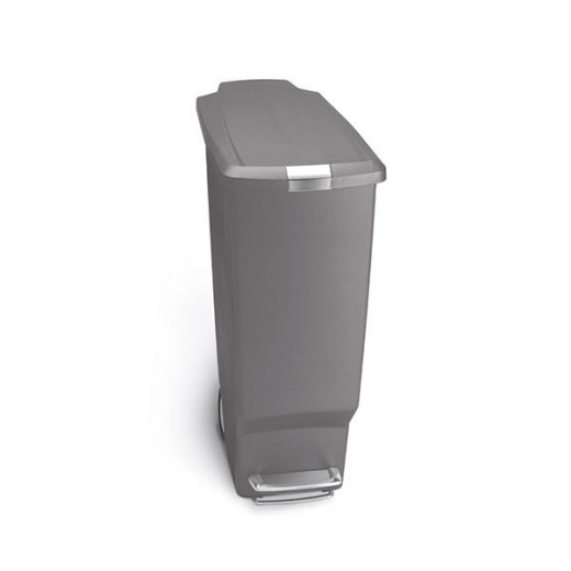 Simplehuman plastic trash bin, grey color, 40 liter