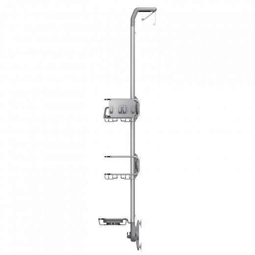 Simplehuman stainless steel and anodized aluminum shower caddy, silver color