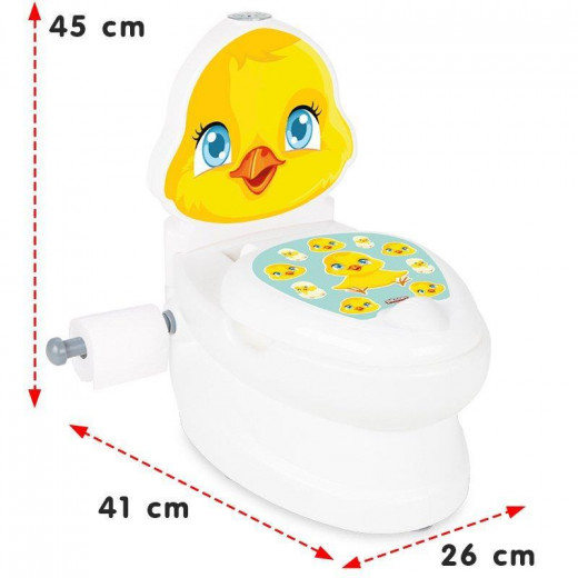 المرحاض التعليمي للأطفال, بشكل الصوص, باللون الأصفر, 42*41*45 سم من بيلسان