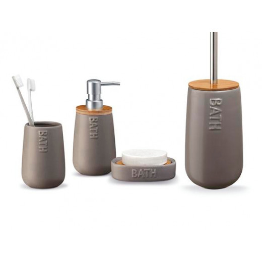 Madam Coco Cera  Bathroom Set, Grey Color, 4 Pieces