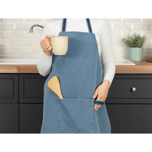 Madame Coco Fiori Kitchen Apron, Light Blue Color