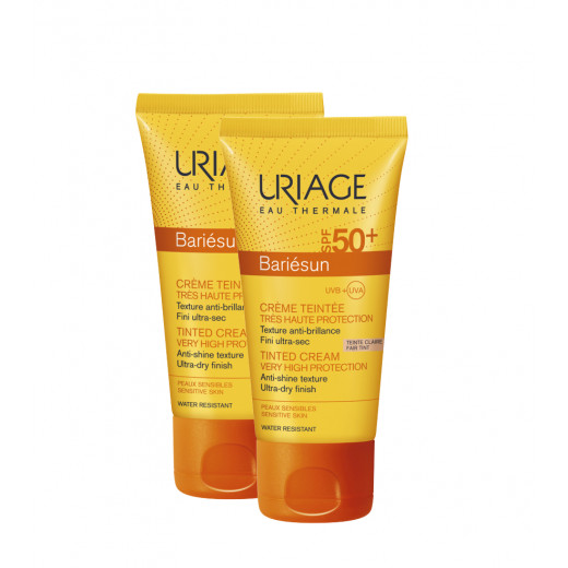 Uriage Bariesun Fair Tinted Sun Care Cream Spf 50+, 50 Ml, 2 Packs