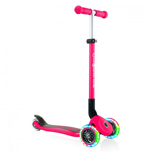 Globber Foldable Lights Scooter, Red Color