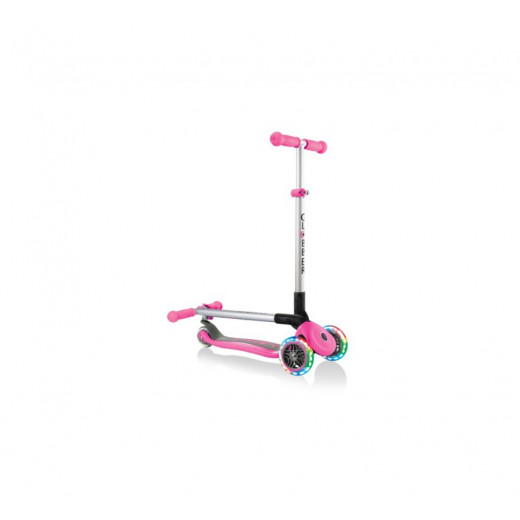 Globber Foldable Lights Scooter, Pink Color