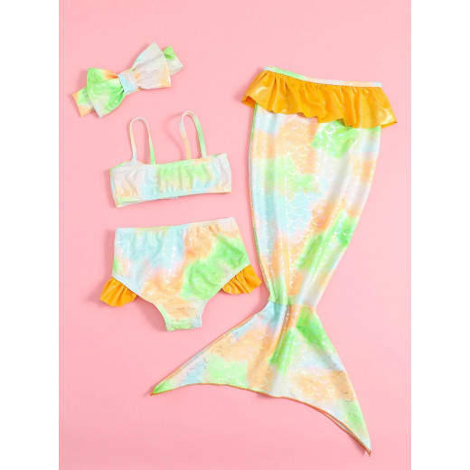 Baby Bikini Swimsuit With Seahorse and Shell Print