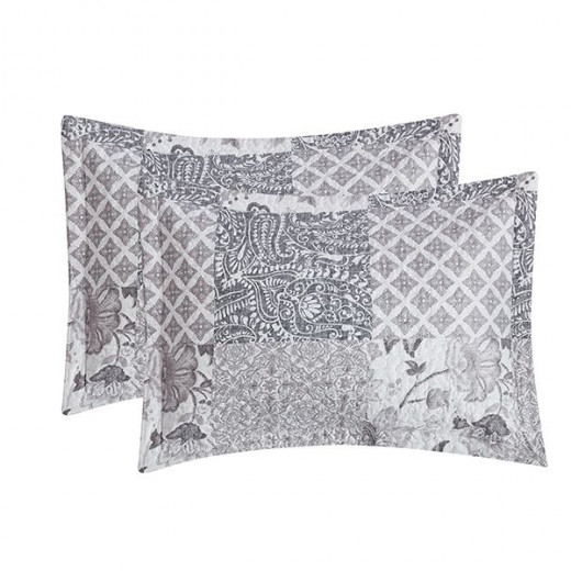 Nova Bed Spread 3 Pieces Set Percy, Gray Color