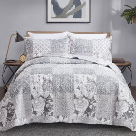 Nova Bed Spread 4 Pieces Set Percy, Gray Color