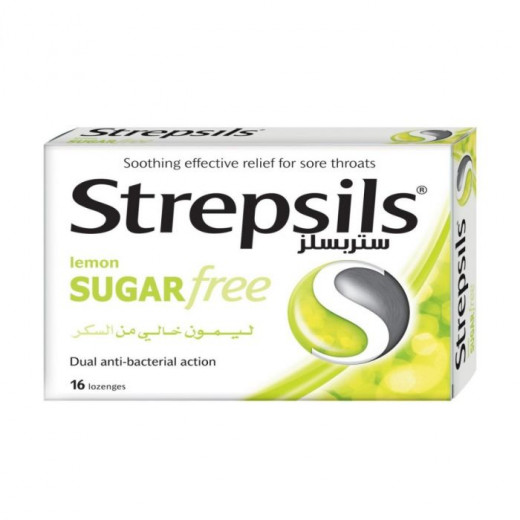 Strepsils Lemon Sugar Free Lozenges, 16 Pieces