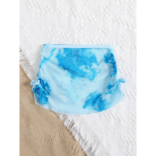 Girls Tie Dye Skirt, Blue Color, 5 - 6 Years