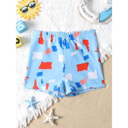 Boys Swim Shorts, Cartoon Graphic Design