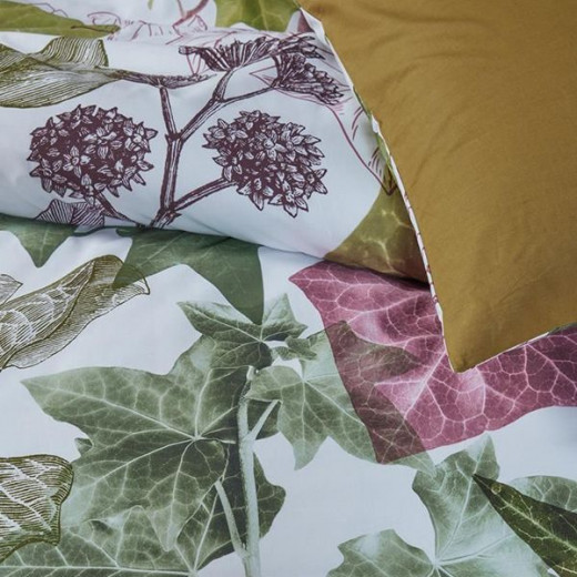 Bedding House, Soft Linen Duvet cover, 3 Pieces, King Size, Ivy Multicolor Design