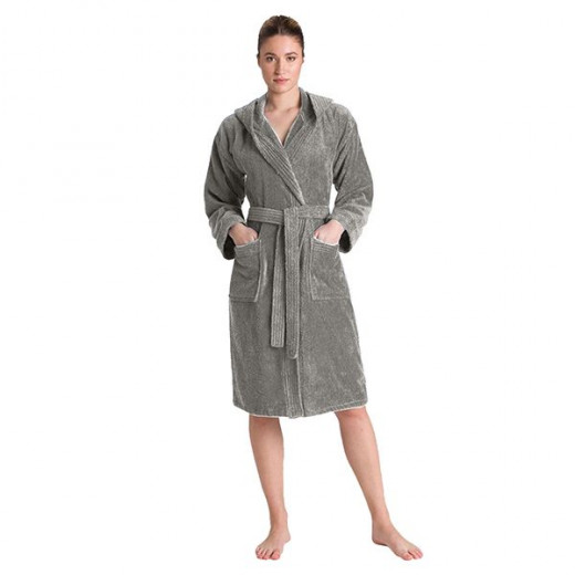 Cannon Plain Bathrobe Cotton, Grey Color