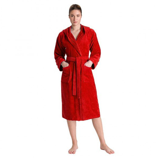 Cannon Plain Bathrobe Cotton, Red Color