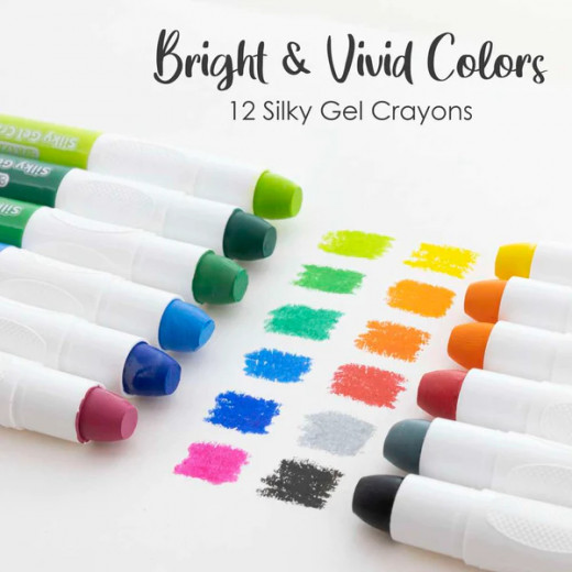 Bazic Jumbo Silky Gel Crayons 12 Color