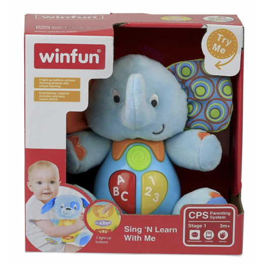 Winfun Sing & Learn Elephant, Blue Color