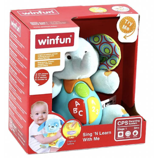 Winfun Sing & Learn Elephant, Blue Color